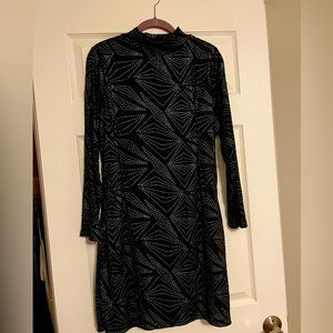 Black dress with silver speckles